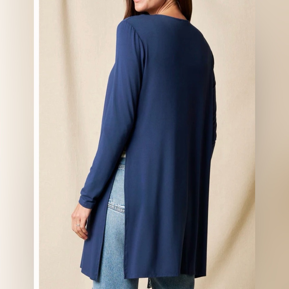 Sivana Bamboo Yoga Wrap Blue Open Cardigan Size Small - Picture 4 of 8